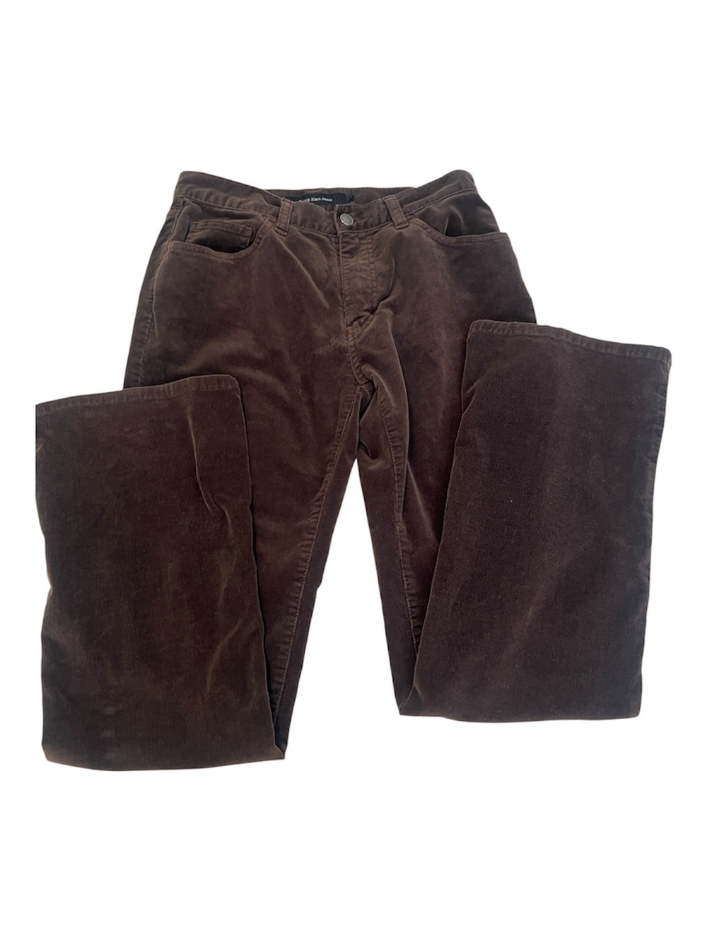 Calvin Klein brown size 6 corduroy boot cut pants GUC one small imperfection
